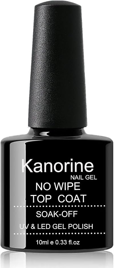 Kanorine Top Coat Gel Nail Polish UV LED No Wipe High Gloss Long Wearing