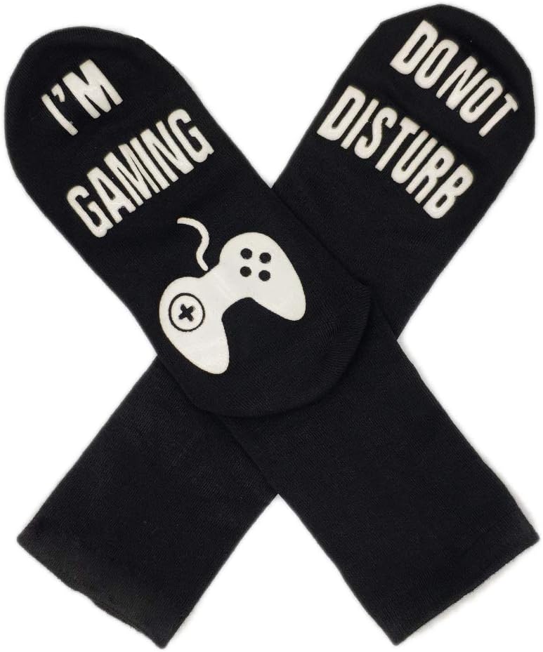 Gamer Socks Do Not Disturb Gaming Socks Funny Gamer Gifts for Teen Boys Kids Sons Mens Game Lovers Christmas