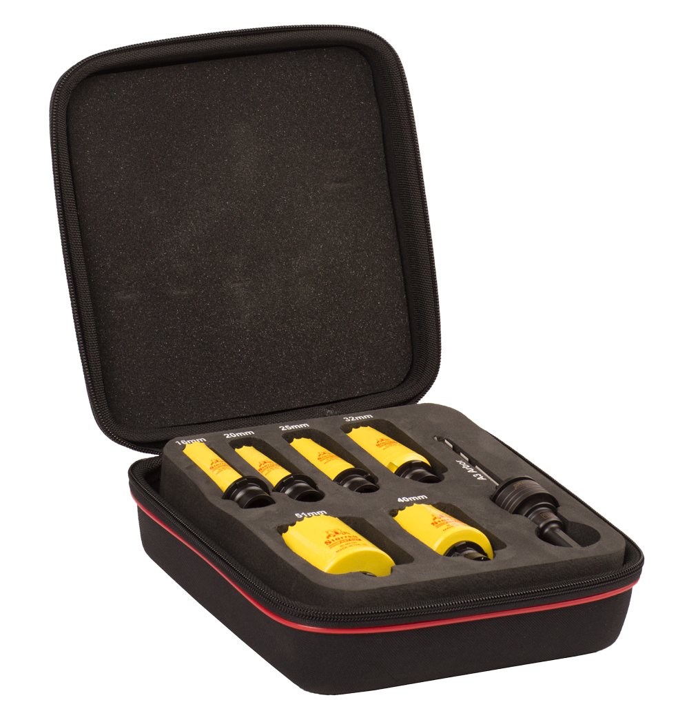 Starrett KS2000E1(A3) Ulti-Mate Electricians Constant Pitch HSS Bi-Metal Holesaw Kit (13 Pieces)