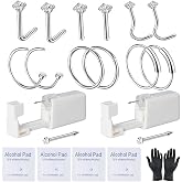 Usiriy Nose Piercing Kit, 2 Pack Nose Piercing Gun Built in Nose Studs | Piercing Kit with 12pcs Nose Rings and Nails, Self Nose Piercing Gun Piercing Supplies for Home DIY
