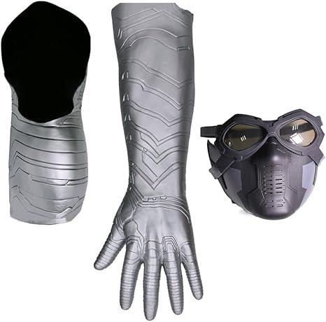 Amazon Winter Soldier Bucky Mask Arm Amorウィンター ソルジャー コスプレ マスク 冬の兵士 バッキー イベント パーティー ハロウン クリスマス お面 仮面 変装 鎧 道具 コスプレ 仮装 通販