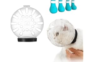 Augegel Cat Muzzle and Boots, Adjustable Helmet for Grooming, Breathable Hood Face Mask for Shaving Head Bubble Cover, Anti Bite Headgear Cat Holder for Bathing