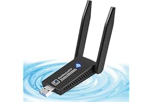 1300Mbps WiFi Adapter for PC Laptop,USB3.0 WiFi Dongle Dual Band (5G/2.4G) Wireless Network Adapter with High Gain Antenna fo