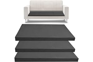 XCEL 3 Pack 27" x 20" x 1" Sofa Cushion Support, Chair Cushion Support Couch Sagging Support Seat Cushion to Fix Sagging Couch or Chairs (Black - 3 Pack)