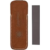 Spyderco Pocket Sharpening Stone with Suede Case, Medium Grit | One Piece High-Alumina Ceramic, Perfect Carry-Anywhere Sharpeners