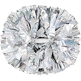 Hooshing 2/6/12PCS Cheerleading Pom Poms with Baton Handle for Team Spirit Sports Dance Cheering Kids Adults