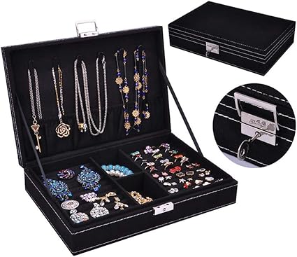 Hhjkl Cajas para Joyas Caja de joyería con el Bloqueo de Las ...