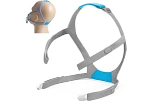 TEGNEO Headgear Strap Compatible with Airfit F30 CPAP Mask, Headgear Replacement for Resmed F30, Adjustable Home Ventilator Mask Headband with Two Clips, Standard Size
