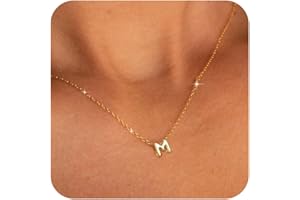 CUEZIY Initial Necklaces for Women Bubble Gold Silver Letter Necklace Dainty Personalized Charm Pendant Name Necklace Cute Non Tarnish Fashion Accessories Teen Gift Trendy Stuff Jewelry Gifts