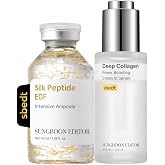 SUNGBOON EDITOR Ultimate Firming Bundle Set for Elasticity Support &amp; Smooth-Looking Skin, EGF Silk Peptide Ampoule &amp; Collagen Serum, Korean Skincare Gift Set