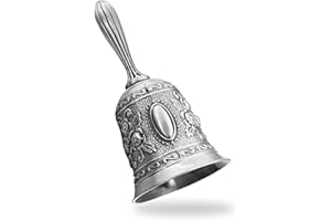 HONGLIANG Solid Hand Bell,Extra Loud Vintage Dinner Desk Call Bell for Wedding Teacher Pet Training Service Meditation