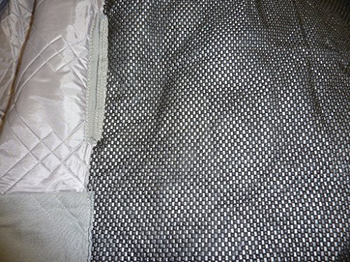 Deluxe Quilted and Padded Back Seat Bench cover with Non-Slip fabric in Seat area - One size fits all 56"W Black