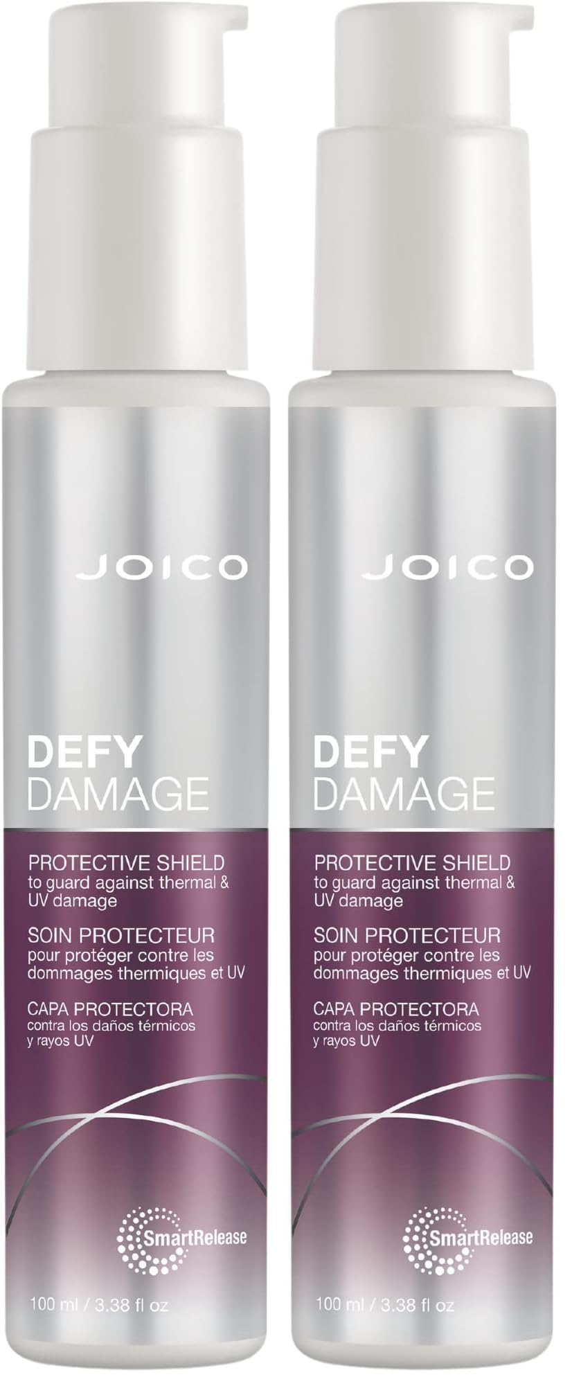 Defy Damage Protective Shield | For Damaged, Color-Treated Hair | Protect Against UV & Thermal Damage | Strengthen Bonds & Preserve Hair Color | With Moringa Seed & Arginine | 3.38 Fl Oz , (Pack of 2)