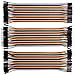 RGBZONE 120pcs Multicolored Dupont Wire 40pin Male to Female, 40pin Male to Male, 40pin Female to Female Breadboard Jumper Wires Ribbon Cables Kit for Arduino and Raspberry Pi