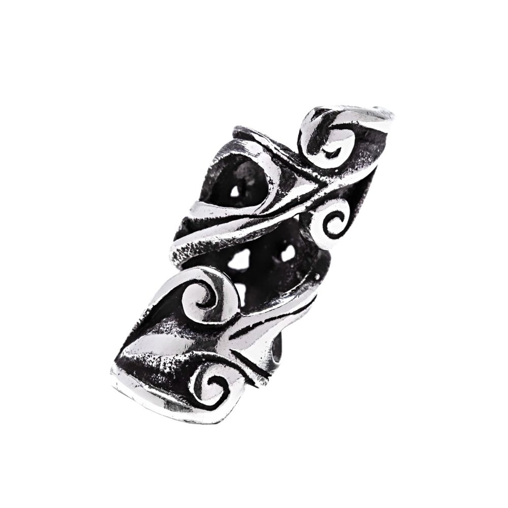 NKlaus Large Hair Bead RIGA Life Spirals 925 sterling silver 7683