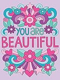 Notebook Doodles Flowers Journal: Lined Journal (Quiet Fox Designs) You Are Beautiful! 128 Page Personal Diary for Tweens featuring the Fun, Bright Flower Art of Coloring Book Artist Jess Volinski by Jess Volinski
