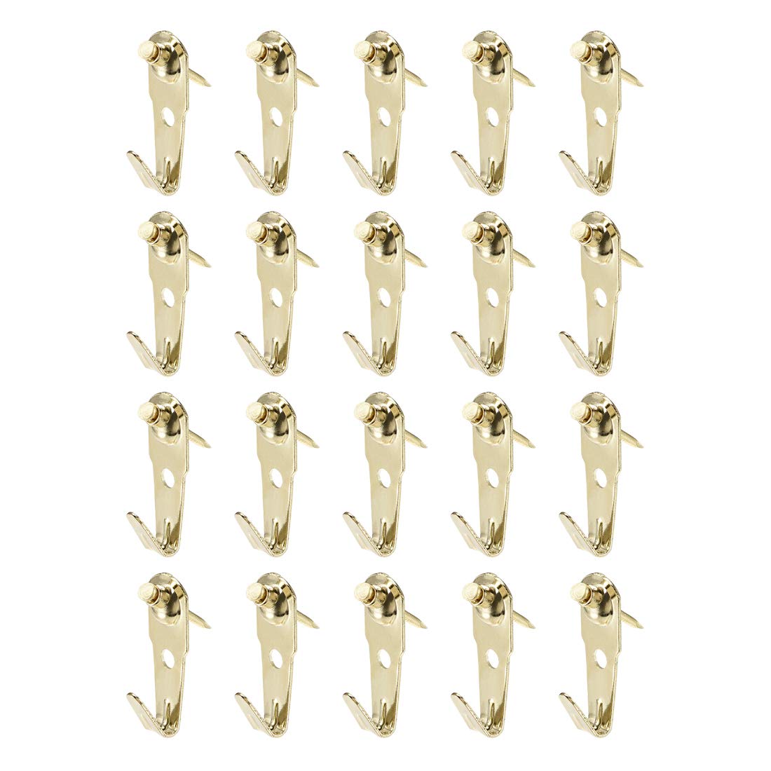 sourcing map Picture Hangers, Photo Frame Hanging Hooks Kit with Nails for Wall Mounting, Holds 30 lbs, 20 Pcs