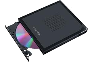 ASUS ZenDrive V1M External DVD Drive and Writer with Built-in Cable-Storage Design, USB-C Interface, Compatible with Win 11 a