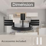 Dehobo Ceiling Spotlight Indoor Matt Black 3 Light GU10 Industrial view 5