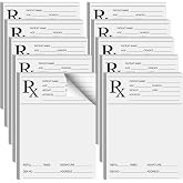 Watersay 10 Pack Prescription Pads for Doctors, 100 Sheets Rx Pads | Standard Patient Info Fields, For Doctors Pharmacists, Medical Office Memo, Professional Format, Refill Tracking