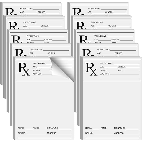 Label Box On Prescription Pad