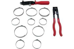 WELLBOX 12PCS CV Joint Axle Boot Repair Kit: Boot Clamp Pliers and Crimp Bands Tool Set for Universal Automotive and ATV Use, Compatible with Most Vehicles