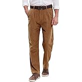 IDEALSANXUN Mens Corduroy Pants Pleated Casual Straight Leg Fall Winter Dress Pant Trouser