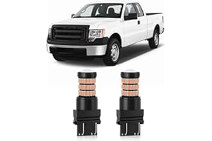 MEALAM Amber Yellow 3157 4057 3057 3156 LED Bulbs Front/Rear Turn Signal Blinker Lights Compatible with 2004 2005 2006 2007 2008 2009 2010 2011 2012 2013 2014 Ford F150 F-150, Pack of 2