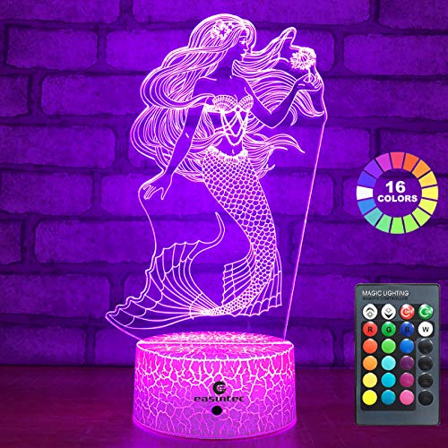 Little Mermaid Year - easuntec Mermaid Toys Night Light with