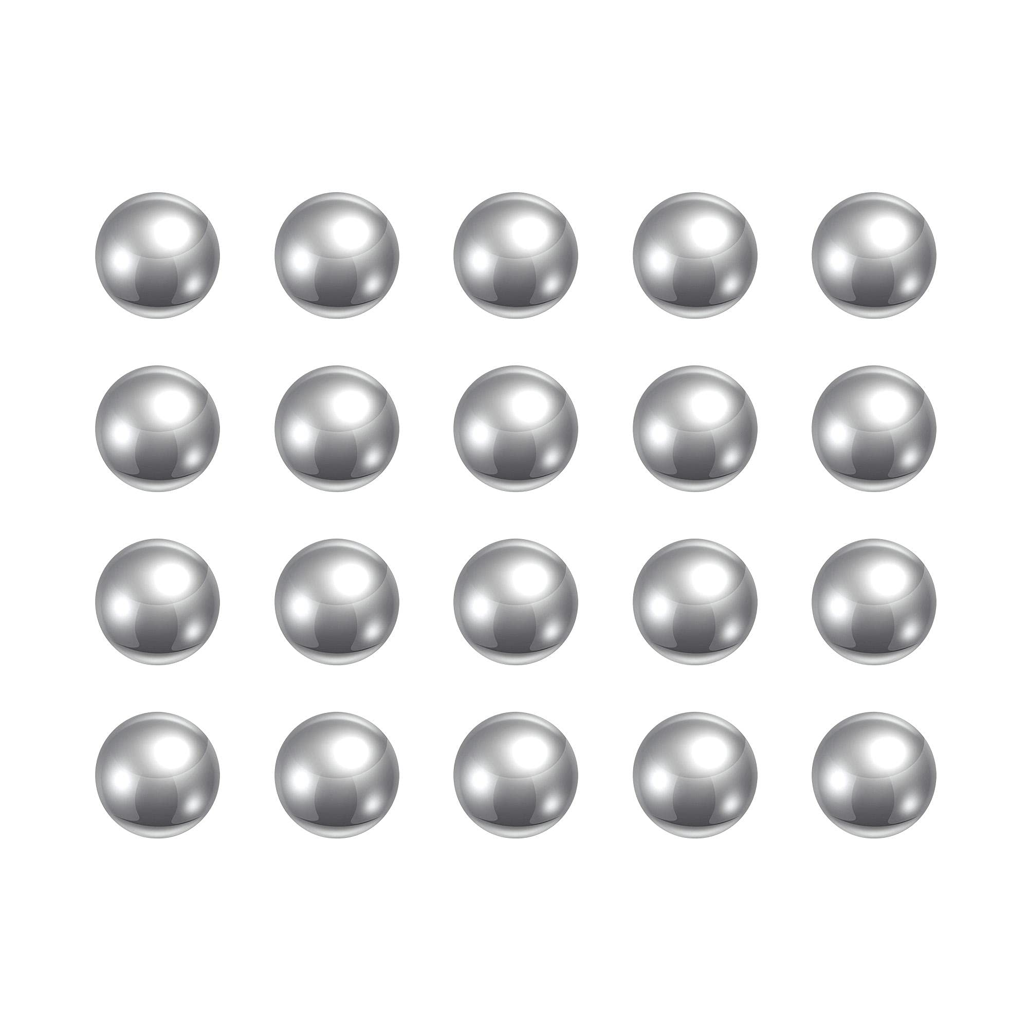 sourcing map 80pcs 1/4" Chrome Steel Bearing Balls G5 Precision