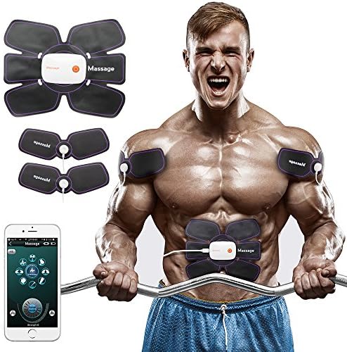 Muscle Toner, ABS Stimulator Abdominal Muscle Trainer EMS Toning Belt APP Remote Control Abs Training Body Gym Workout Home Office Fitness Equipment for Women and Men Valentine's Day Gift