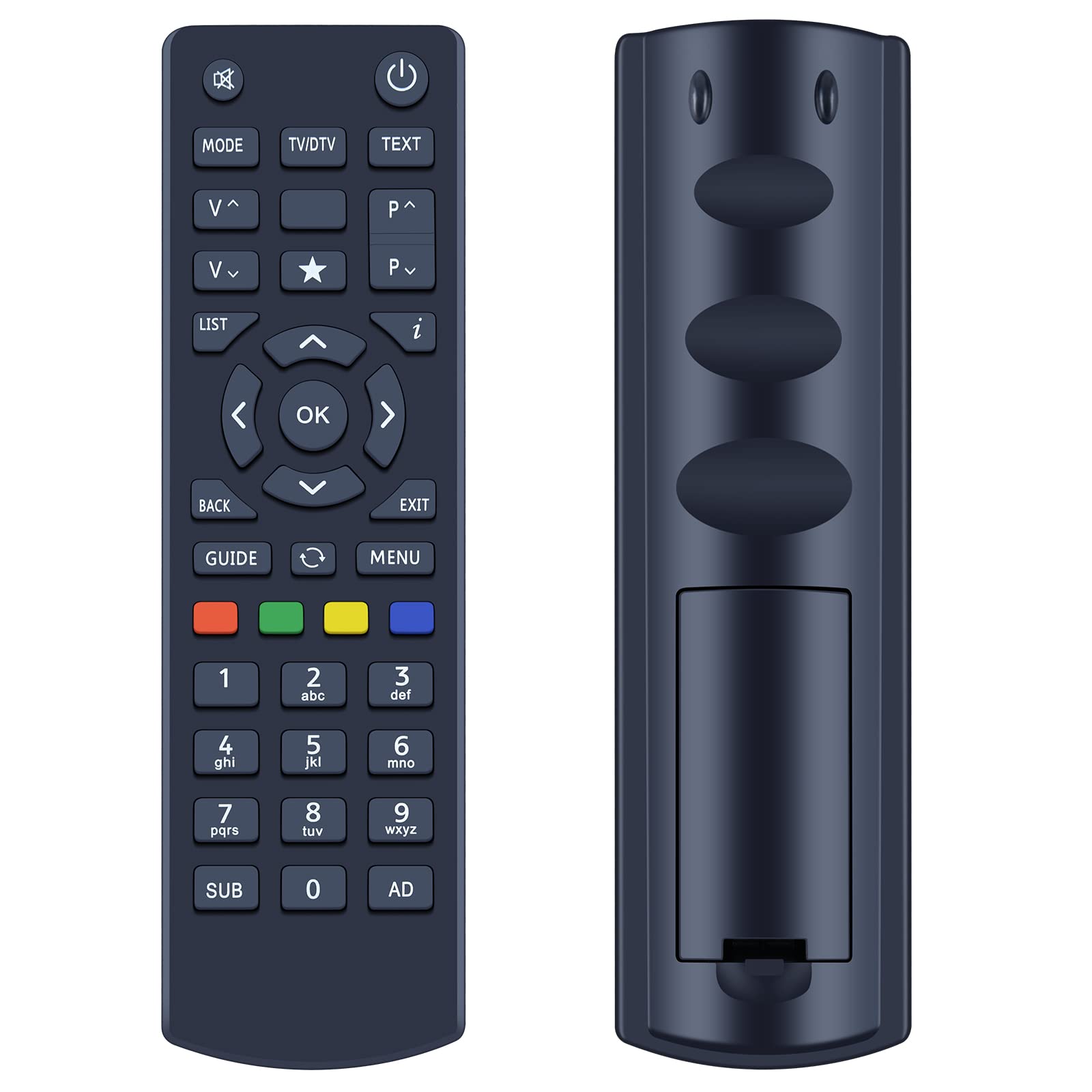 TCNOUMT Replacement Remote Control Compatible for Bush&Manhattan Freeview Freesat Plaza HD Box 2-DH1410-MTT DH1410 HD-T2 HD-S2 HDT2 HDS2