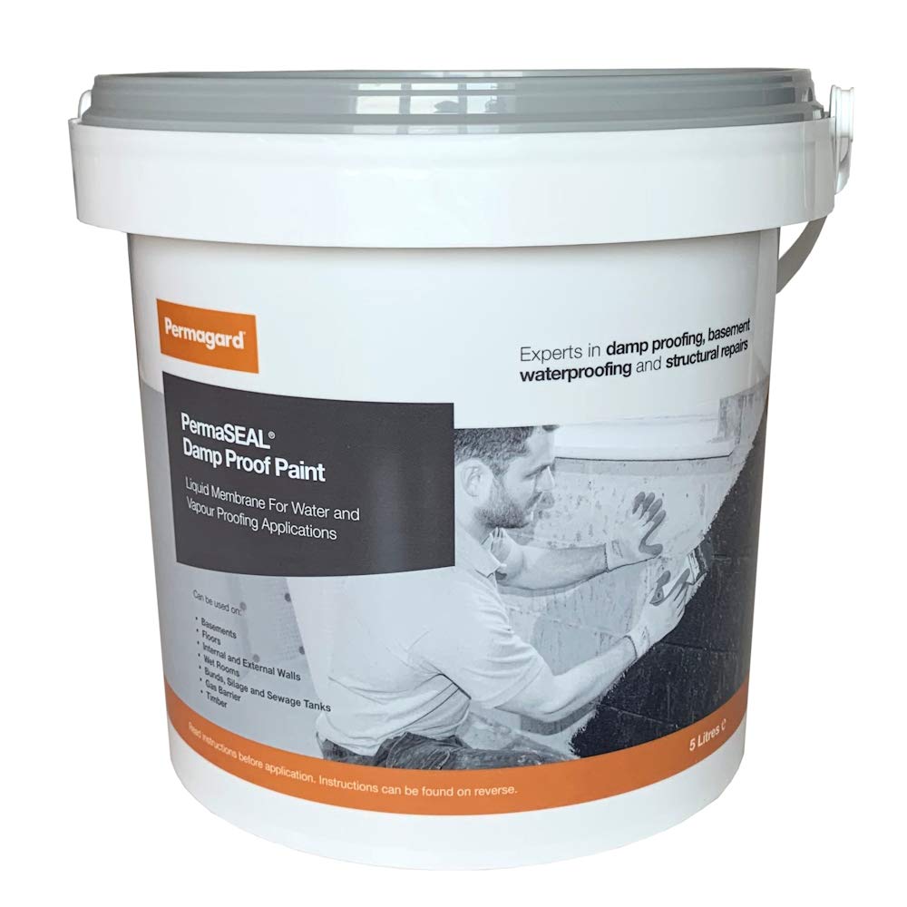 Perma Seal Damp Proof Paint 5l Liquid Damp Proof Membrane Black