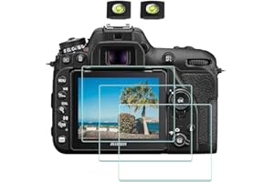 ULBTER D7500 Screen Protector Appliable for Nikon D7500 DSLR Camera with Hot Shoe Cover, 0.3mm 9H Hardness Tempered Glass Fli