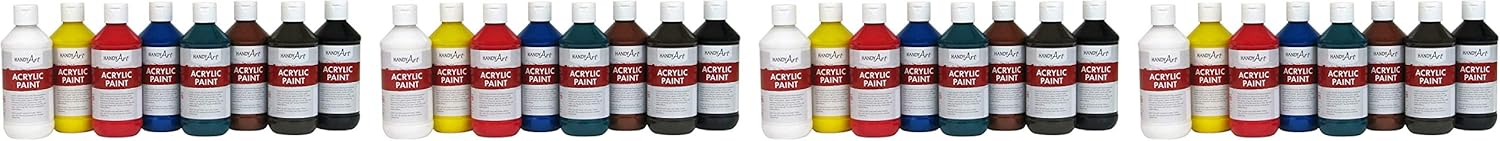 Handy Art 881020 Acrylic Paint, Assorted, 64 Fl Oz: Home Improvement