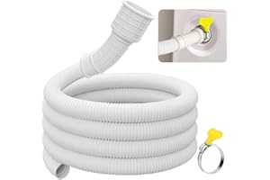 BENWANFEE Leakproof Dehumidifier Drain Hose 13 Feet Flexible Drain Hose with Cuttable Rubber Adapter and Connect Clamp Prevent Water Leakage Fits for Most of Dehumidifiers, Air Conditioners, Garden Faucets