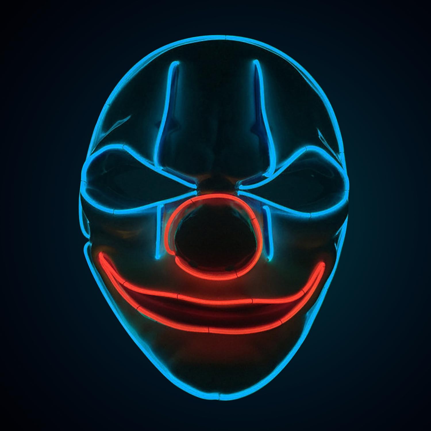 Original Cup | LED Lights Mask | Clown | Premium Quality | Rigide Plastic | 3 Modes | Neon Mask | Halloween โ image 1