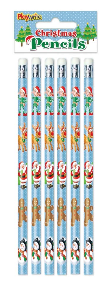 24 x Christmas Pencils with eraser tips