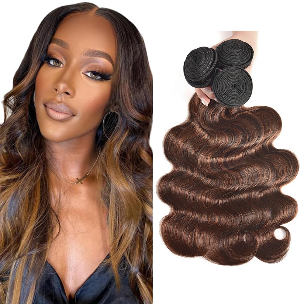 P4/30 Highlight Body Wave Human Hair Bundles Brazilian Unprocessed Virgin Hair Bundles P4/30 Human Hair Quick Weave 3 Bundles 300g Hair Extensions 22 24 26 Inch