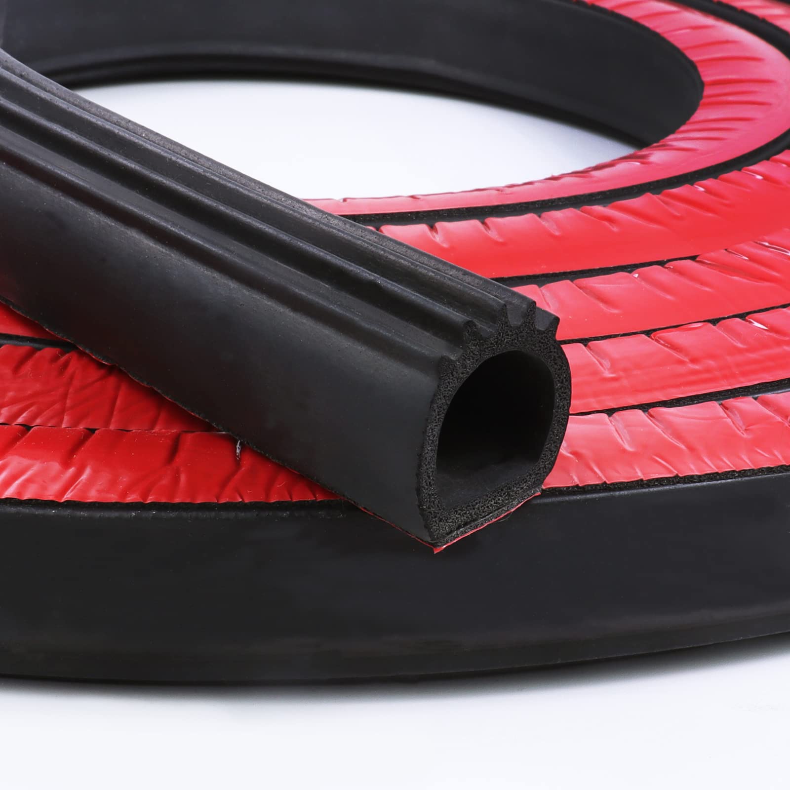 Photo 1 of D Shape Door Rubber Seal Strip,1" RV Slide Out Seal Self-Adhesive EPDM Rubber,Heavy Duty Automotive Weather Stripping for Fill Gaps, Apply to Car, Truck, RV, Boat and Home Application (12ft),