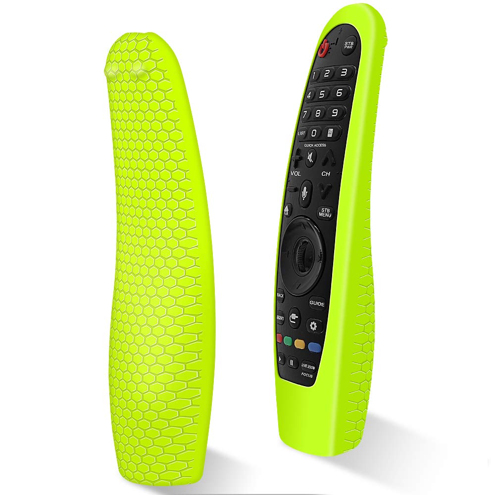 Silicone Case Cover Compatible with LG Remote Control AN-MR19BA AN-MR18BA AN-MR20GA AN-MR600 AN-MR650, Non-Slip Protective Case for LG Magic Remote (Yellow)