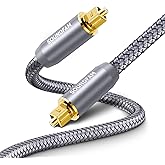 Digital Optical Audio Cable SOUNDFAM Toslink Cable [24K Gold-Palted,Hi-Fi Sound] Fiber Optic Cord for Home Theater,Sound Bar,
