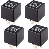 4 PCS Relays, 5 Pin Relay, 40A Waterproof Car Relays, 12V Relay Switch | Starter Relay for Electric Cooling Fans, Motor Starters, Automotive Taillights