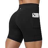 Moozava No Front Seam Women's Biker Workout Shorts 8"/5"/3" High Waist Tummy Control Spandex Shorts Gym Yoga Running Pockets