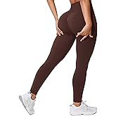 BRXL Butt Lifting Workout Leggings for Women High Waist Tummy Control Seamless Compression Gym Yoga Scrunch Booty Leggings Dark Coffee S