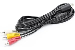 THE CIMPLE CO 10 Pin Audio and Video DIN Cable - NOT S-Video Cable - 6 Feet - RCA Composite - Compatible with DIRECTV AT&T: H25, C31, C41, C41-W, C51, C61, C61-K