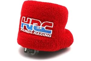 LYXMTBK Motorcycle Brake Oil Reservoir Sock Fluid Tank Cup Cover Cuff Sleeve for Honda CBR1000RR 900RR 600RR 500R 250R HRC ，RED