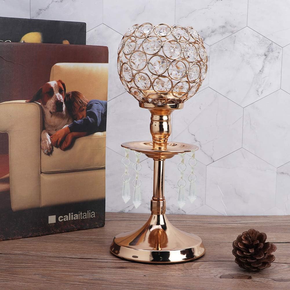 Soporte de Vela de Escritorio Decorativo Centro de Mesa de Cristal Mesa