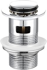 Wasserrhythm Pop Up Basin Waste Slotted Click Clack Chrome 304 Stainless Steel view 1