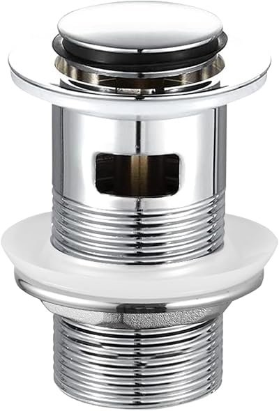 Wasserrhythm Pop Up Basin Waste Slotted Click Clack Chrome 304 Stainless Steel